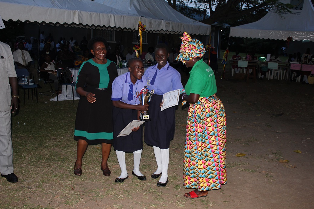 Gracious Ayiorwoth and Sumaya Akunda of St Marys Ediofe Girls S.S Arua were the best in the Physics category with their solar heater project 2
