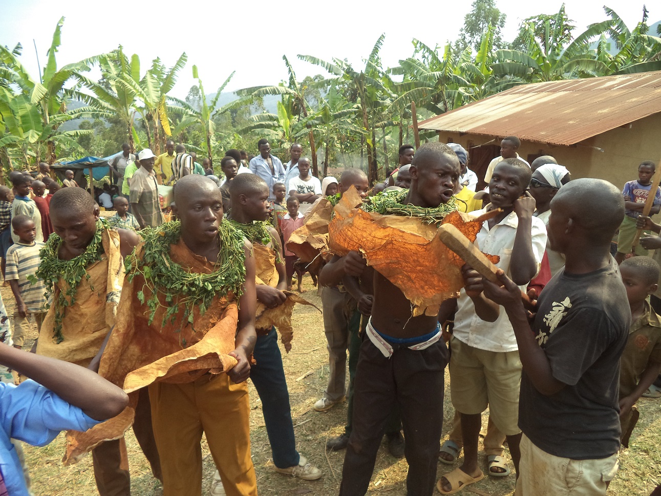 Initiates dancing at the Inemba ceremony