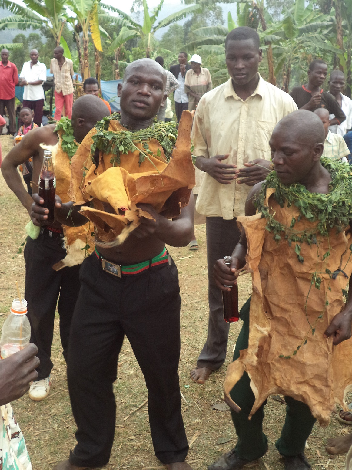 Initiates who got traditionally circumcised last year take part in the Inemba rite or the cloth of Manhood in Bududa. Through this rite they are fully commissioned as men.Friday 13th march