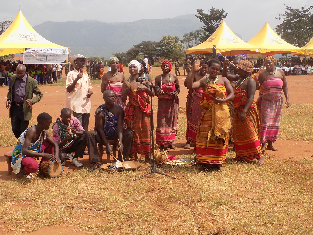 Singers from the Saano clan perform a folk song at the Parade