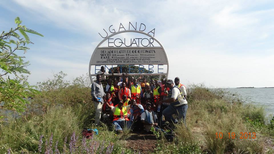 Posing for Photos at the Equator Line