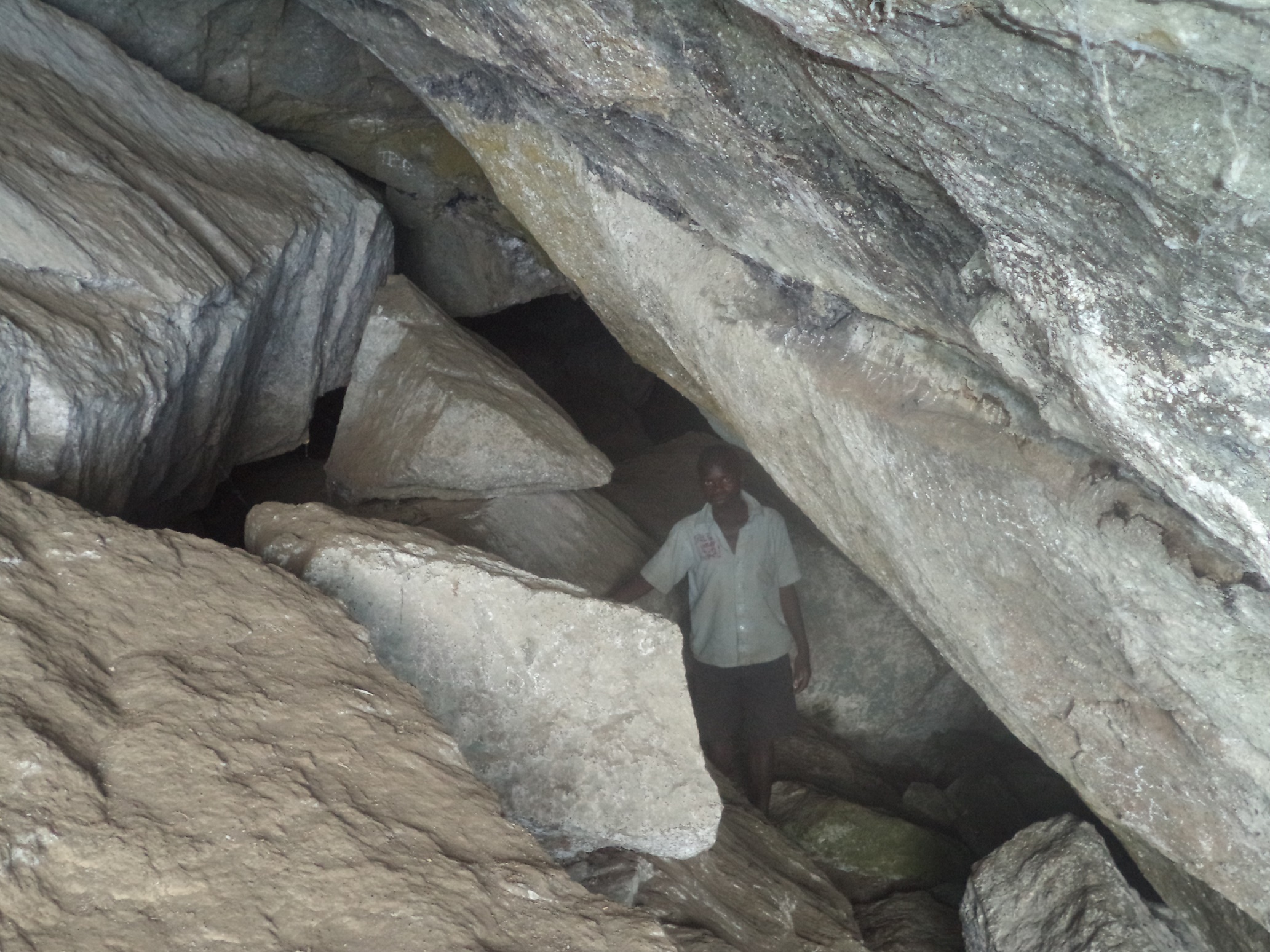 Kutosi leading me further into the cave.11